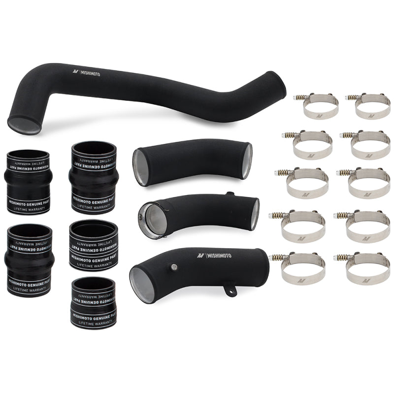 Mishimoto 17-19 GM 6.6L L5P Intercooler Pipe + Boot Kit Wrinkle Black Silicone Couplers & Hoses Mishimoto
