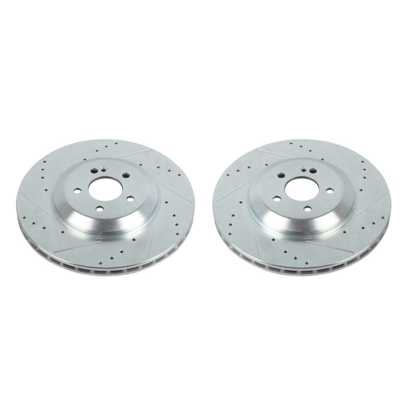 Power Stop 19-20 Mercedes-Benz CLS450 Rear Evolution Drilled & Slotted Rotors - Pair Brake Rotors - Slot & Drilled PowerStop
