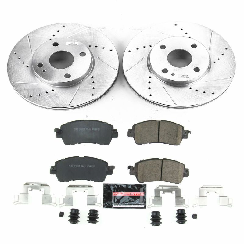 Power Stop 2016 Scion iA Front Z23 Evolution Sport Brake Kit Brake Kits - Performance D&S PowerStop