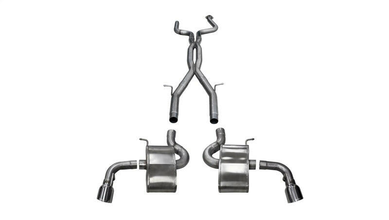 Corsa 16-18 Chevy Camaro SS 6.2L Xtreme 2.75in Cat-Back Dual Rear Exit w/ Single 4.5in Polis Catback CORSA Performance