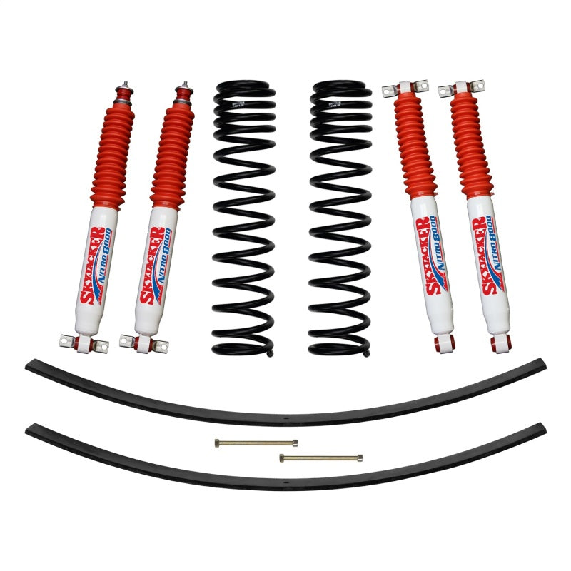 Skyjacker 84-01 XJ 3in FR D-Rate Long Travel Coil Suspension Kit w/RR Add A Leafs/Nitro 8000 Shocks Lift Kits Skyjacker