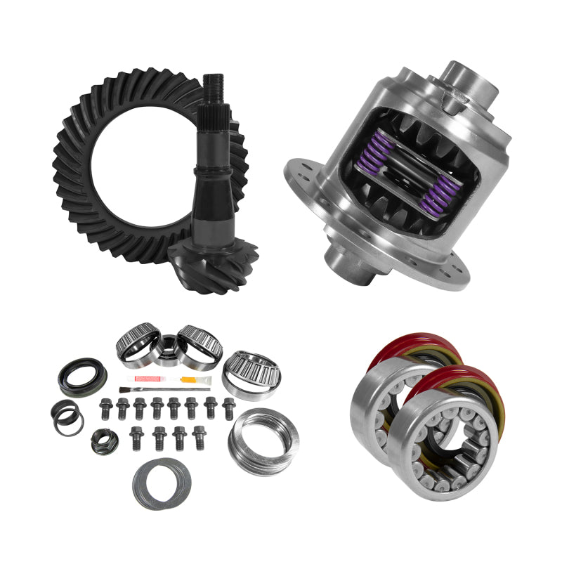Yukon 9.5in GM 3.42 Rear Ring & Pinion Install Kit 33 Spline Positraction Axle Bearing and Seals Differential Install Kits Yukon Gear & Axle