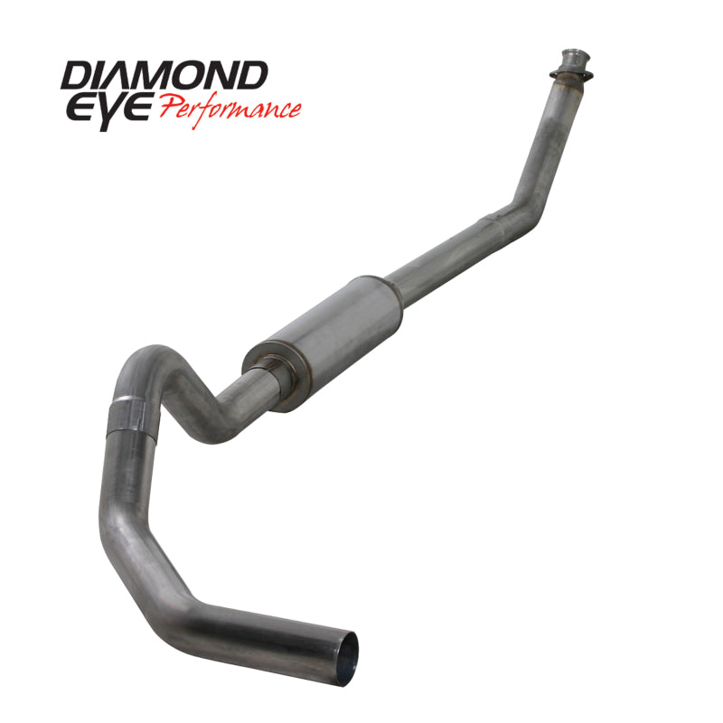 Diamond Eye KIT 4in TB MFLR RPLCMENT PIPE SGL SS: 98.5-02 DODGE CUMMINS 5.9L Turbo Back Diamond Eye Performance