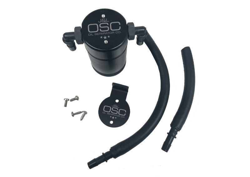 J&L 99-04 Ford Lightning Passenger Side Oil Separator 3.0 - Black Anodized Oil Separators J&L