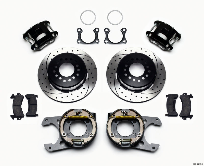Wilwood D154 P/S Park Brake Kit Drilled Big Ford 2.36in Offset Big Brake Kits Wilwood