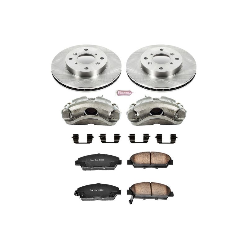 Power Stop 92-96 Honda Prelude Front Autospecialty Brake Kit w/Calipers Brake Kits - OE PowerStop