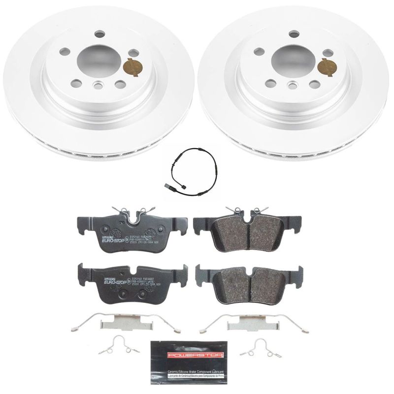 Power Stop 16-20 BMW X1 Rear Euro-Stop Brake Kit Brake Kits - OE PowerStop