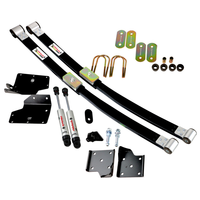 Ridetech 64-66 Ford Mustang Composite Leaf Springs w/ HQ Shocks - 2in Drop - Rear Leaf Springs & Accessories Ridetech