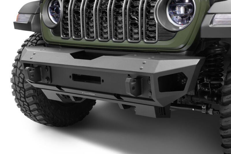 Go Rhino 18-26 Jeep Wrangler JL/JLU (Excl. LED Fog Lights) Trailline Front Stubby Bumper - Tex. Blk Bumpers - Steel Go Rhino