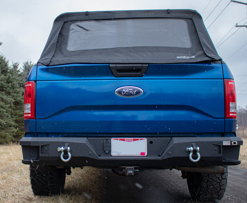 Fishbone Offroad 15-20 Ford F150 Rear Bumper - Black Bumpers - Steel Fishbone Offroad