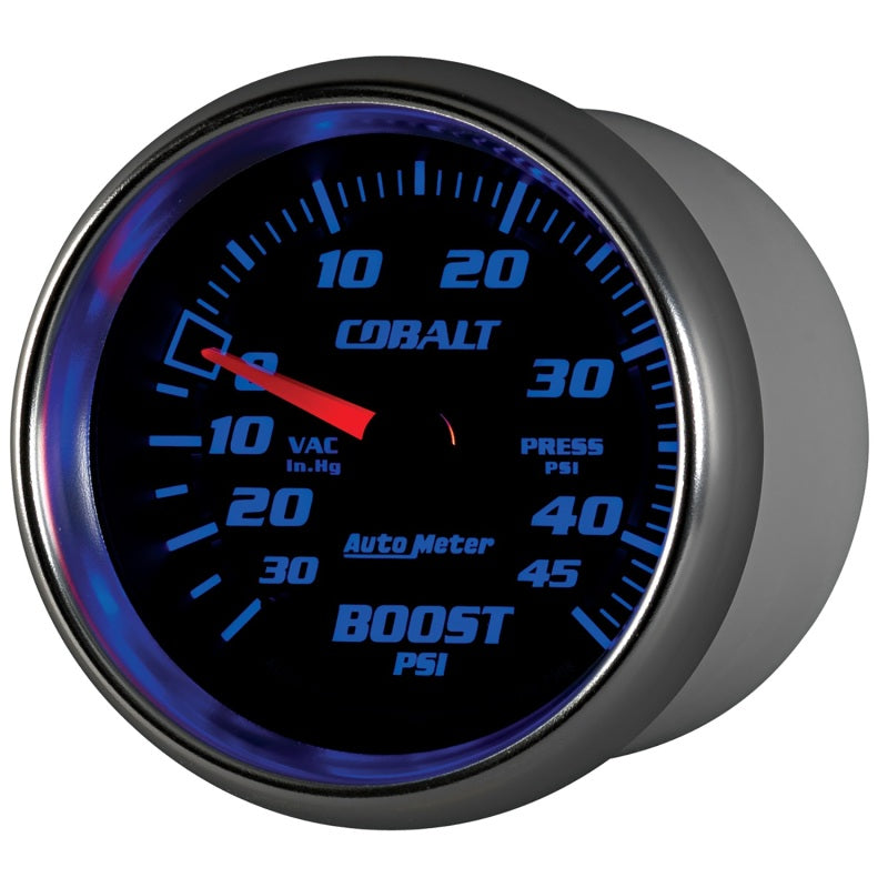 AutoMeter Gauge Vac/Boost 2-5/8in. 30Inhg-45PSI Mechanical Cobalt Gauges AutoMeter