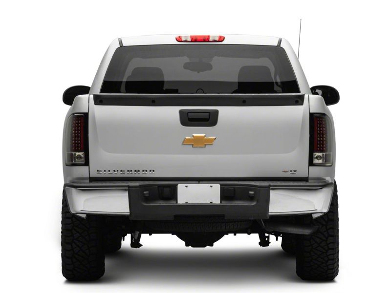 Raxiom 07-13 Chevrolet Silverado 1500 LED Tail Lights- Blk Housing (Clear Lens) Tail Lights Raxiom