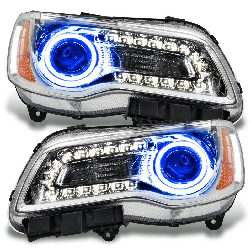 Oracle 11-14 Chrysler 300C NON HID LED Halo Headlights Chrome Housing - Blue Headlights ORACLE Lighting