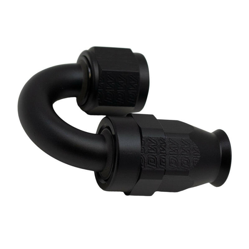 DeatschWerks 8AN Female Swivel 180-Degree Hose End PTFE (Incl Olive Insert) - Anodized Matte Black Fittings DeatschWerks