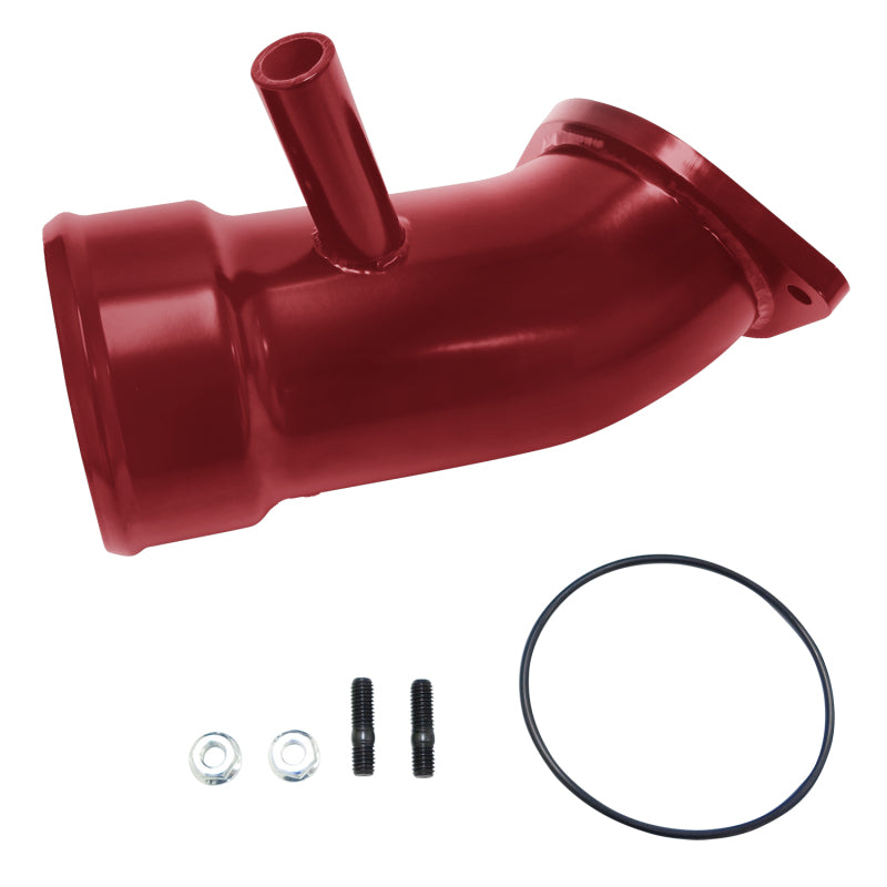 Wehrli 17-19 Chevrolet 6.6L L5P Duramax 3.5in Intake Horn w/PCV Port - WCFab Red Air Intake Components Wehrli