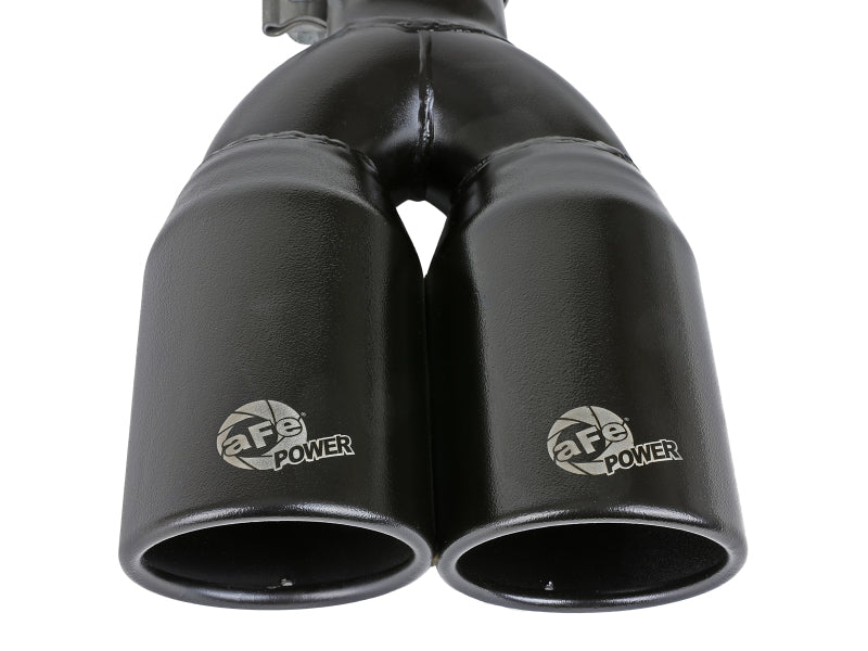 aFe MACH Force-Xp 409 Stainless Steel Clamp-on Exhaust Tip 2.5in Inlet 3.5in Outlet - Black Tips aFe