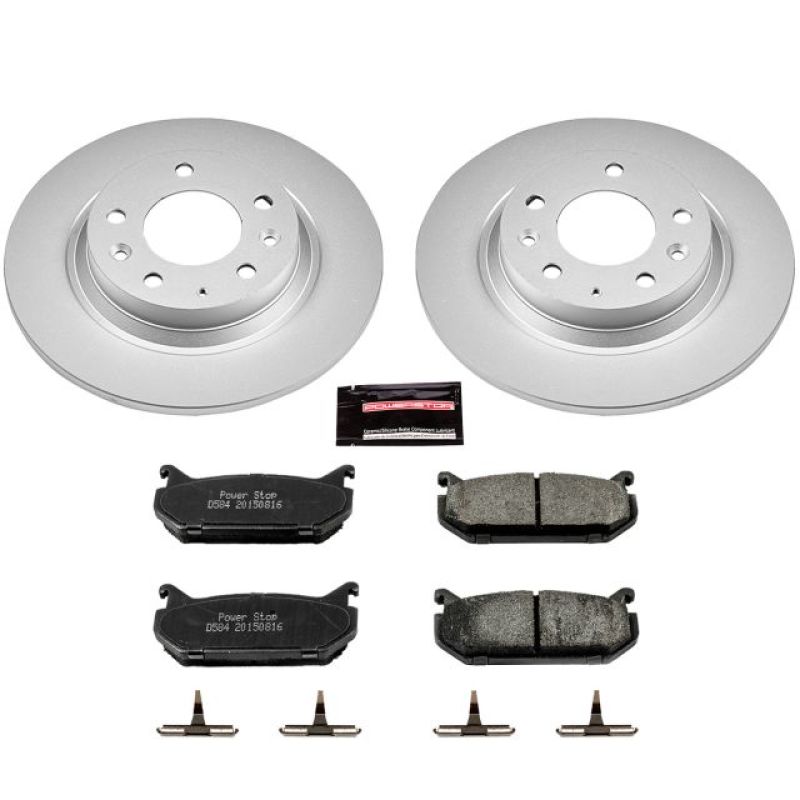 Power Stop 98-02 Mazda 626 Rear Z17 Evolution Geomet Coated Brake Kit Brake Kits - Performance Blank PowerStop