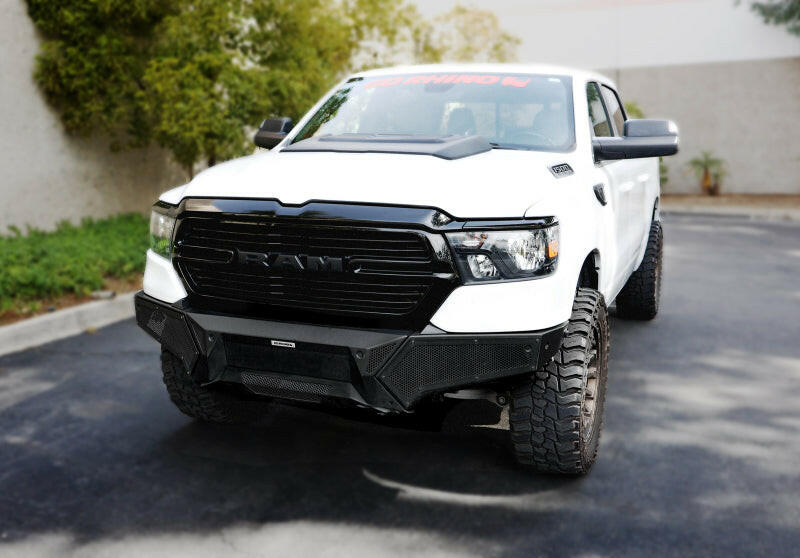 Go Rhino 19-24 Ram 1500 (Excl. Rebel/Warlock/TRX) Element Front Bumper w/Pwr Bar - Tex. Blk Bumpers - Steel Go Rhino