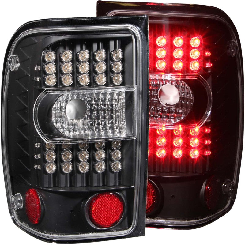 ANZO 2001-2011 Ford Ranger LED Taillights Black Tail Lights ANZO
