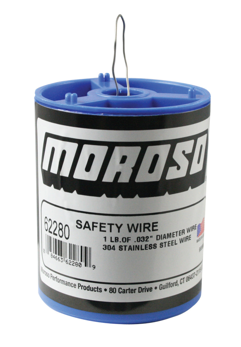 Moroso Safety Wire - Stainless Steel - 1lb Can Tools Moroso