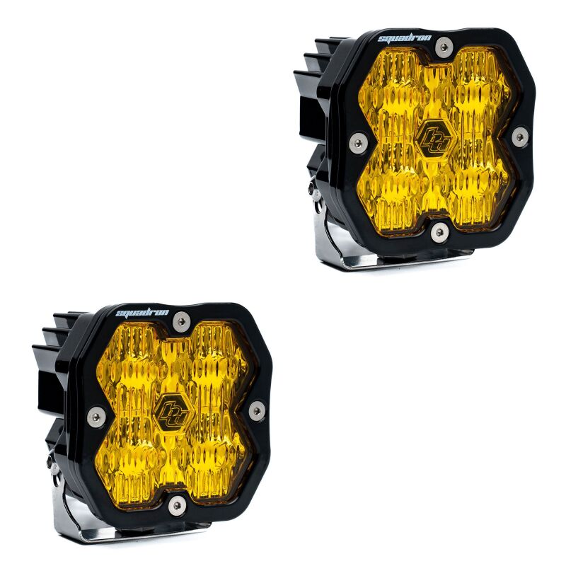 Baja Designs Squadron 2.0 Sport (Pair) LED Wide Cornering / No Harness - Baja Amber Light Bars & Cubes Baja Designs