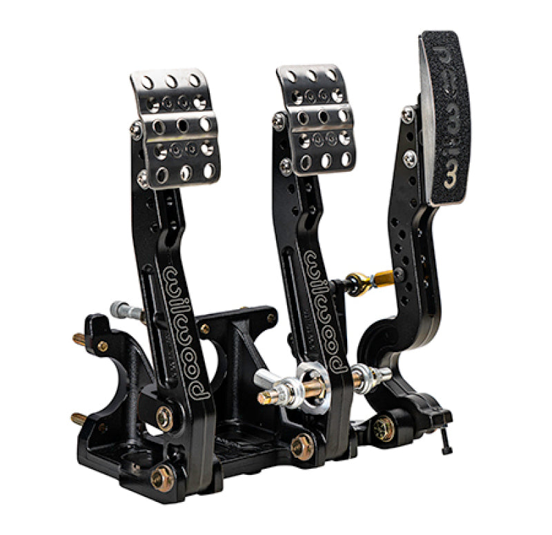 Wilwood Adjustable Tru-Bar Brake, Clutch, Throttle w/ Linkage - Floor Mount - 4.75-5.75;1 Pedals Wilwood
