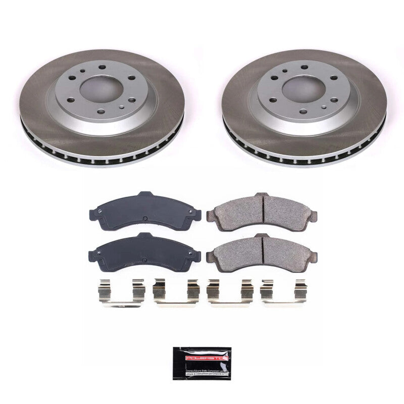 Power Stop 02-04 Oldsmobile Bravada Front Semi-Coated Rotor Kit Brake Kits - Performance Blank PowerStop