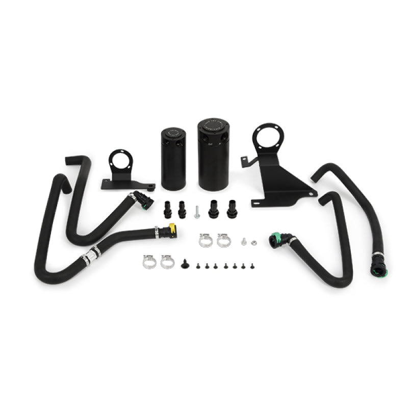 Mishimoto 11-14 Ford F-150 EcoBoost 3.5L Baffled Oil Catch Can Kit - Black Oil Catch Cans Mishimoto