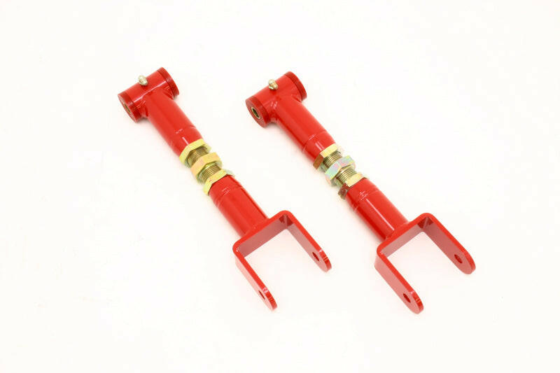 BMR 91-96 B-Body Upper Control Arms On-Car Adj. Extended Length (Polyurethane) - Red Control Arms BMR Suspension