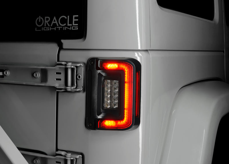 Oracle 07-17 Jeep Wrangler JK Flush Mount LED Tail Lights - Tinted Tail Lights ORACLE Lighting