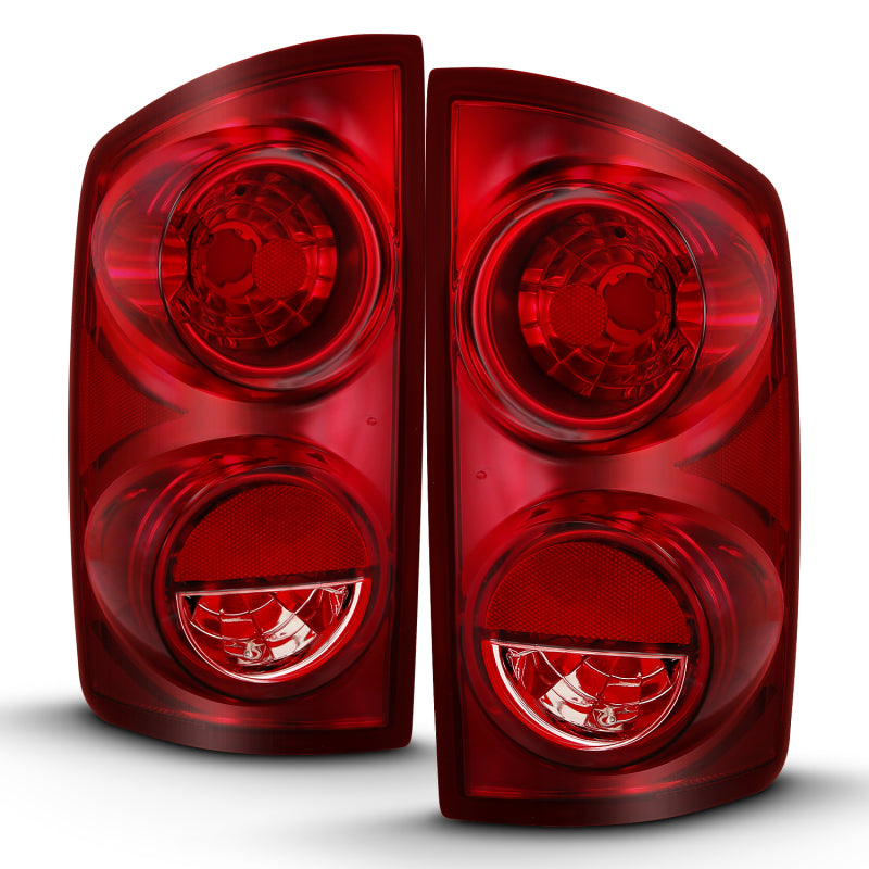 ANZO 2007-2009 Dodge Ram 1500 Tail Light Red Lens (OE) Tail Lights ANZO