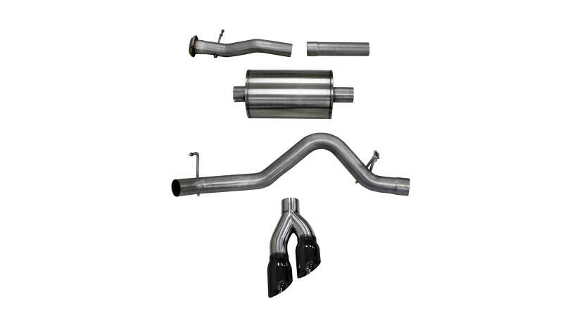 Corsa 2015-2016 Chevy Colorado 3.6L V6 Sport Cat-Back Exhaust 4in Black Pro Series Tips Catback CORSA Performance