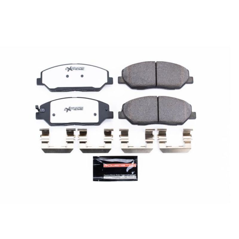 Power Stop 09-11 Hyundai Genesis Front Z26 Extreme Street Brake Pads w/Hardware Brake Pads - Performance PowerStop