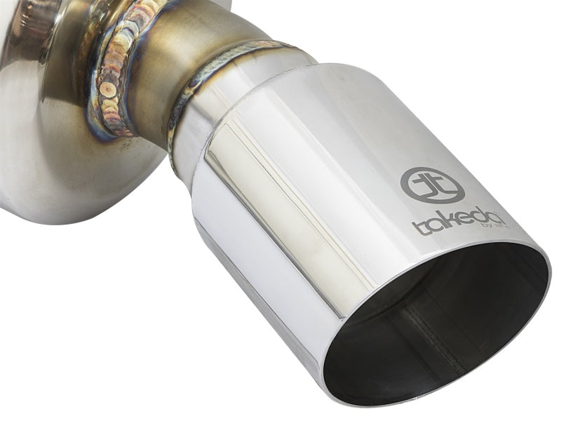 aFe POWER Takeda 16-17 Honda Civic I4-1.5L (t) 2.25-2.5in 304 SS CB Dual-Exit Exhaust Polish Tip Catback aFe