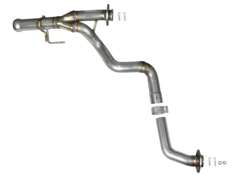 aFe POWER Twisted Steel Y-Pipe 2-1/4in 409 SS Exhaust System 2018 Jeep Wrangler (JL) V6-3.6L X Pipes aFe