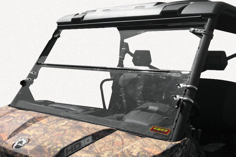 QuadBoss 16-22 Can-Am Defender HD10 Folding Windshield Windshields QuadBoss