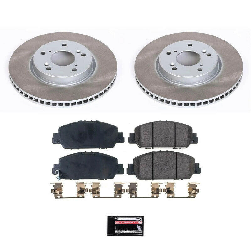 Power Stop 13-22 Honda Accord Front Semi-Coated Rotor Kit Brake Kits - Performance Blank PowerStop