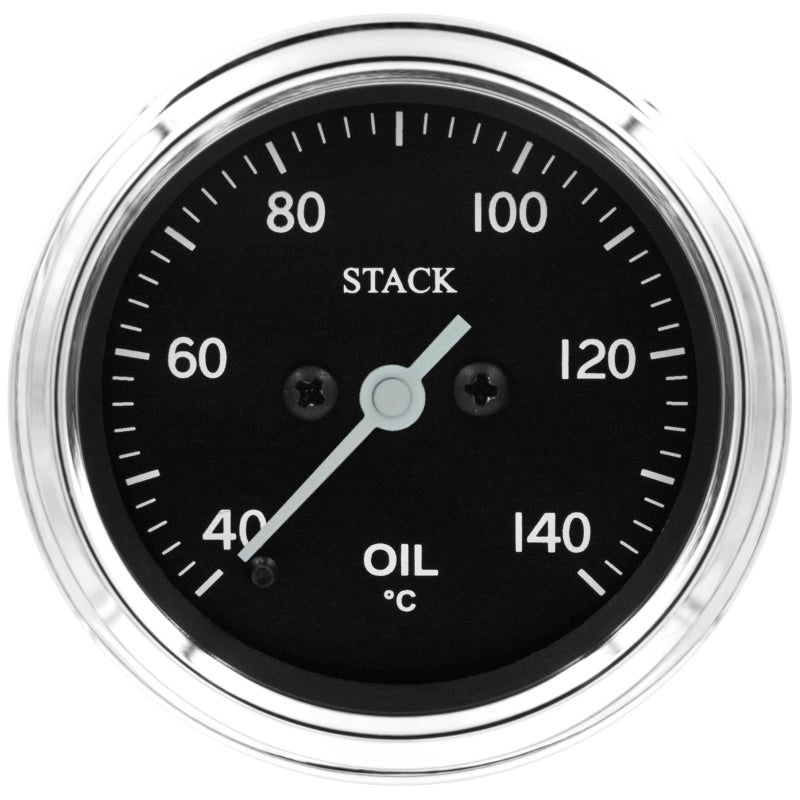 Autometer Stack 52mm 40-140 Deg C 1/8in NPTF Male Pro Stepper Motor Oil Temp Gauge - Classic Gauges AutoMeter