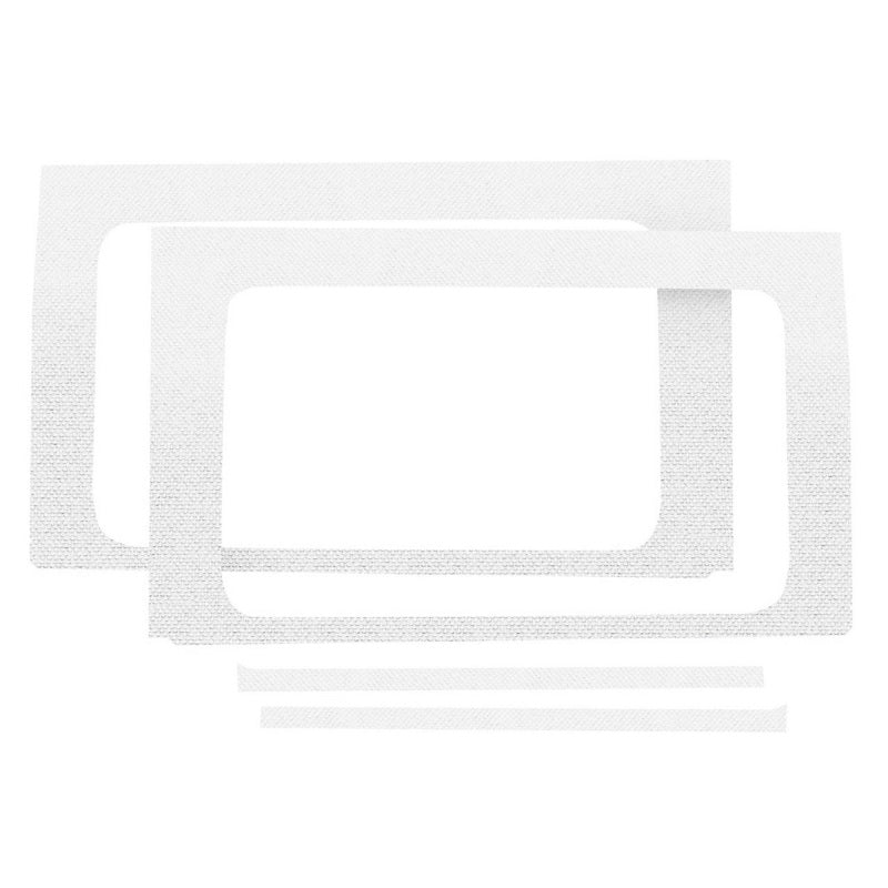 DEI 18-23 Jeep Wrangler JL 4-Door Boom Mat Rear Side Window Trim - 4 Piece - White Hard Top Accessories DEI