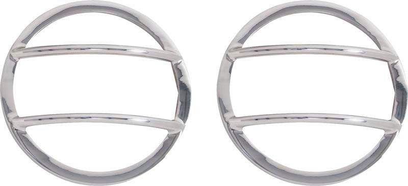 Kentrol 07-18 Jeep Wrangler JK Front Marker Covers Pair - Polished Silver Hardware - Singles Kentrol