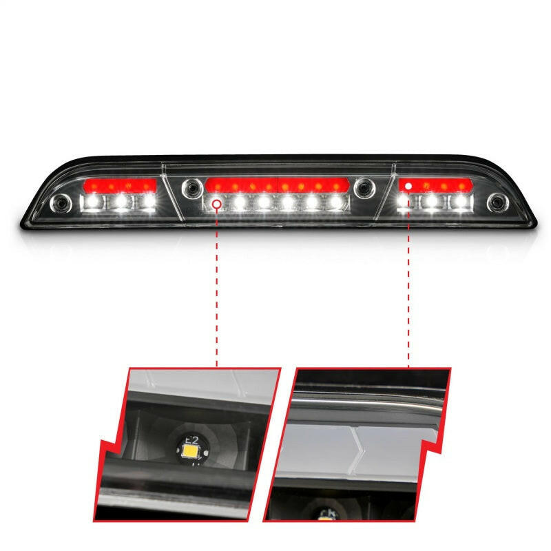 ANZO 15-20 Ford F-250 - F-550 LED Third Brake Light - Black Housing/Clear Lens Lights Corner ANZO