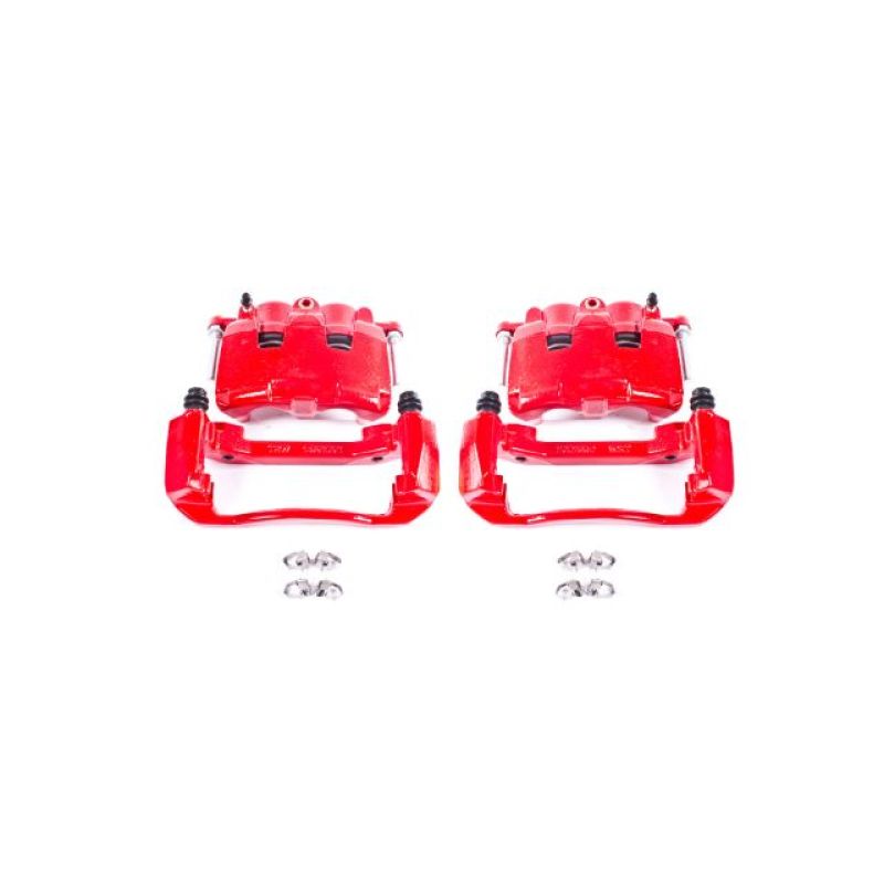 Power Stop 05-08 Dodge Dakota Front Red Calipers w/Brackets - Pair Brake Calipers - Perf PowerStop