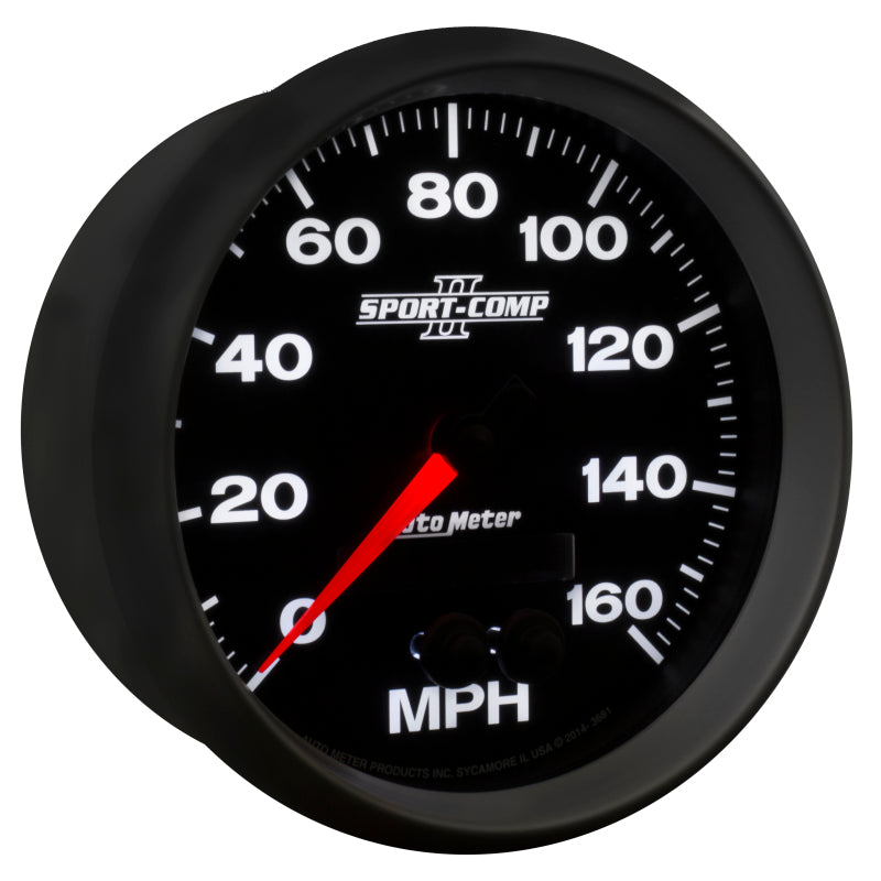 Autometer Sport-Comp II 5in 0-140MPH In-Dash Electronic GPS Programmable Speedometer Gauges AutoMeter