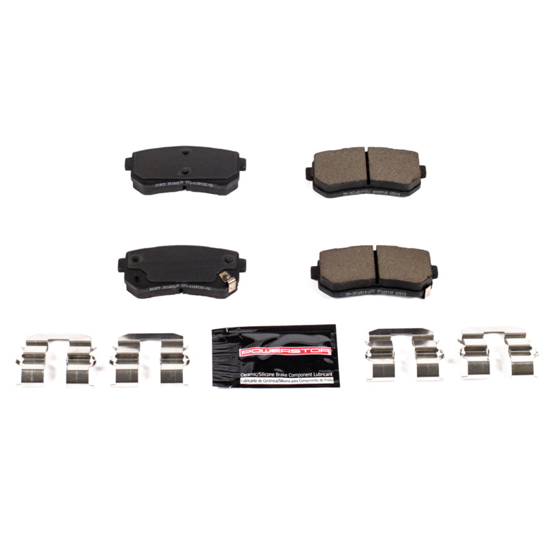 Power Stop 17-19 Hyundai Sonata Rear Z23 Evolution Sport Brake Pads w/Hardware Brake Pads - Performance PowerStop