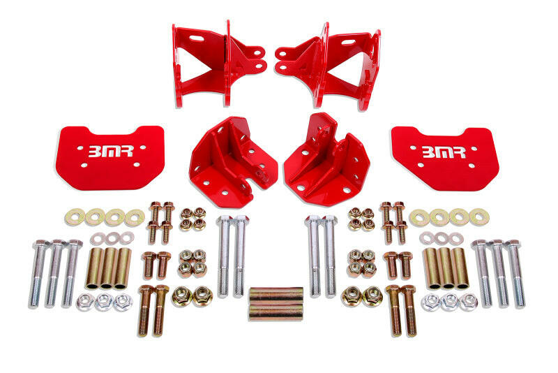 BMR 79-04 Mustang Rear Coilover Conversion Kit w/ Control Arm Bracket - Red Coilover Components BMR Suspension