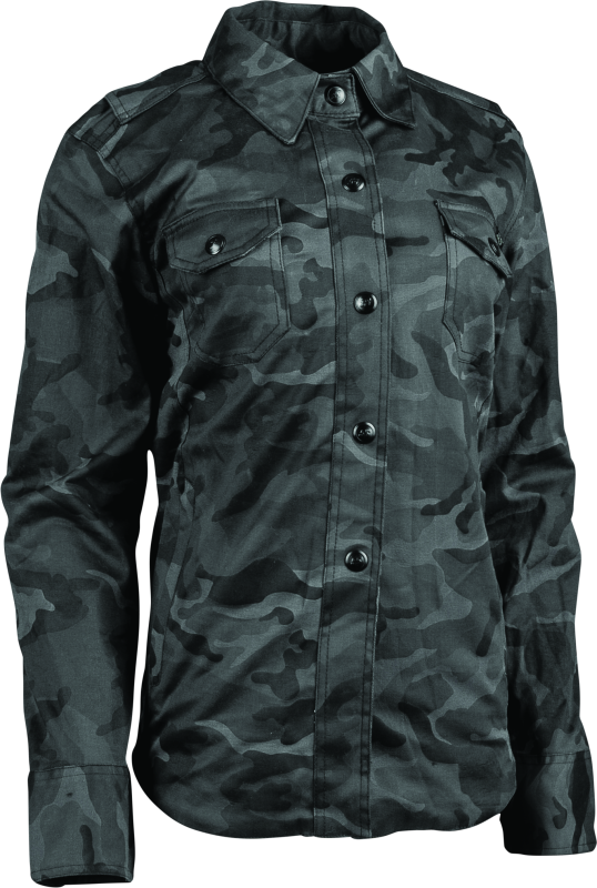 Speed and Strength Speed Society Armored Moto Shirt Womens Camouflage - Large Shirts Speed and Strength