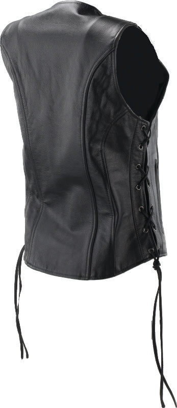 Kuryakyn Leather By River Road Sapphire Leather Vest Black Womens - Small Vests Kuryakyn