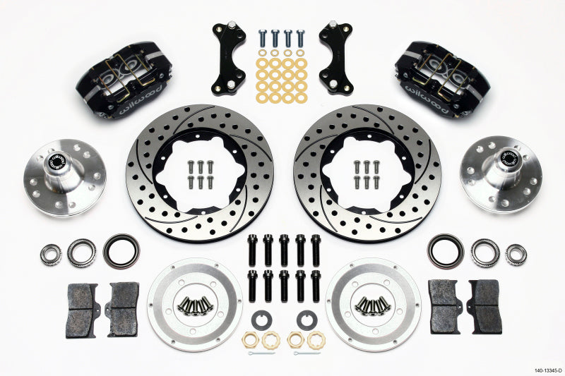 Wilwood Dynapro Dust-Boot Front Kit 11.00in Drilled WWE ProSpindle Big Brake Kits Wilwood
