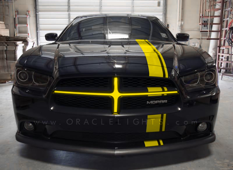 Oracle 11-14 Dodge Charger Illuminated Grille Crosshairs - Yellow Light Strip LED ORACLE Lighting