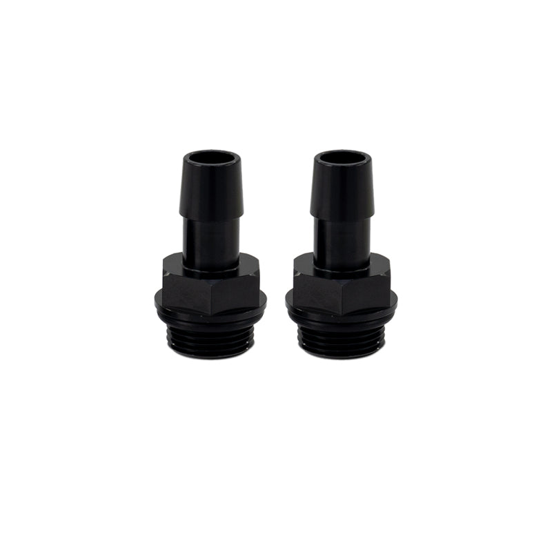 Mishimoto 2pcs. M20x1.5 1/2in Aluminum Catch Can Fittings - Black Fittings Mishimoto